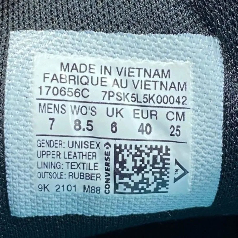 CONVERSE EL DISTRITO 2.0 OX Shoes Leather Unisex‎ Sneakers Women 8.5 Men 7 Black - Picture 11 of 13